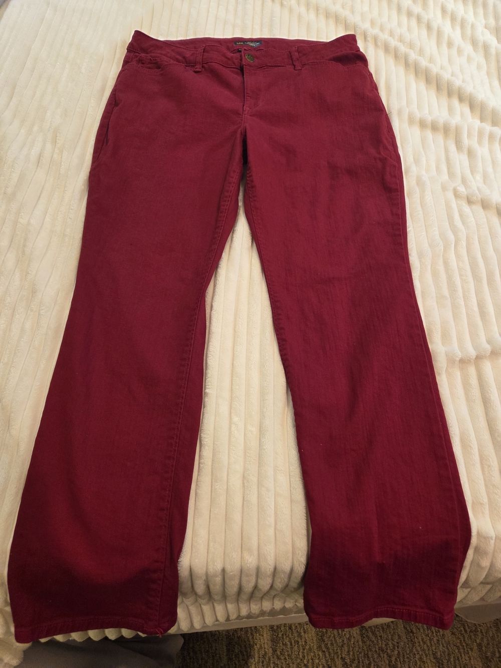 Lee Women's Maroon Flared Jeans